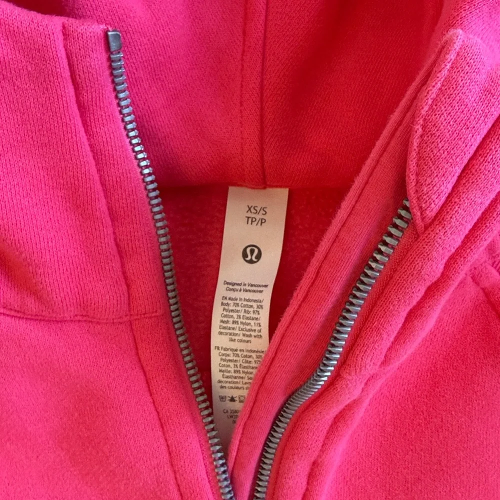 lululemon athletica Hot Pink Half-Zip Hooded Sweatshirt - Picture 2 of 4
